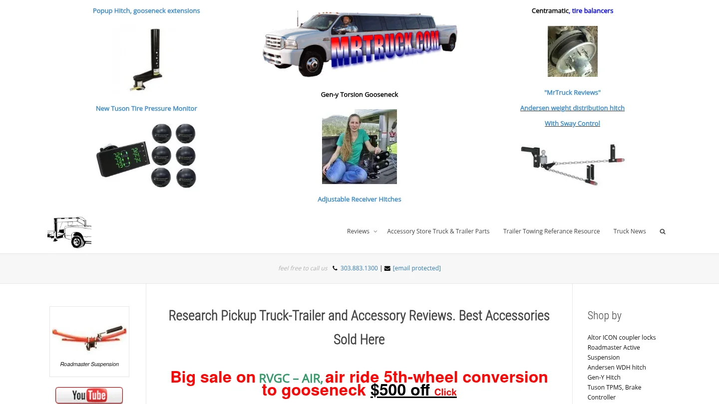 Homepage of MrTruck